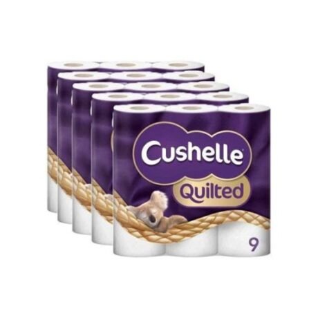 【2026 sale !!! over 10000 sold !!!!】Cushelle 9 Count 45 Rolls Quilted Toilet Roll Tissue Paper - toilet paper