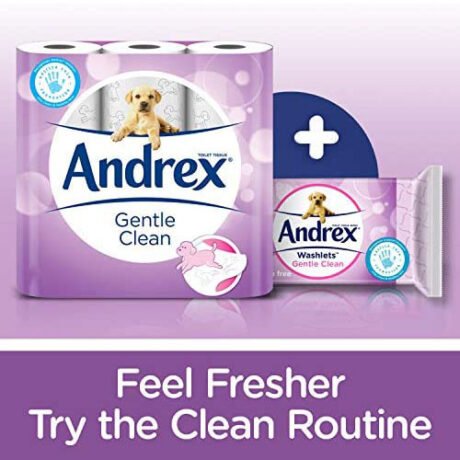 【2026 sale !!! over 10000 sold !!!!】Andrex 9 Toilet Roll Pack Gentle Clean Toilet Rolls - toilet paper